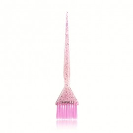 Рожева щіточка 4 см з блискітками
