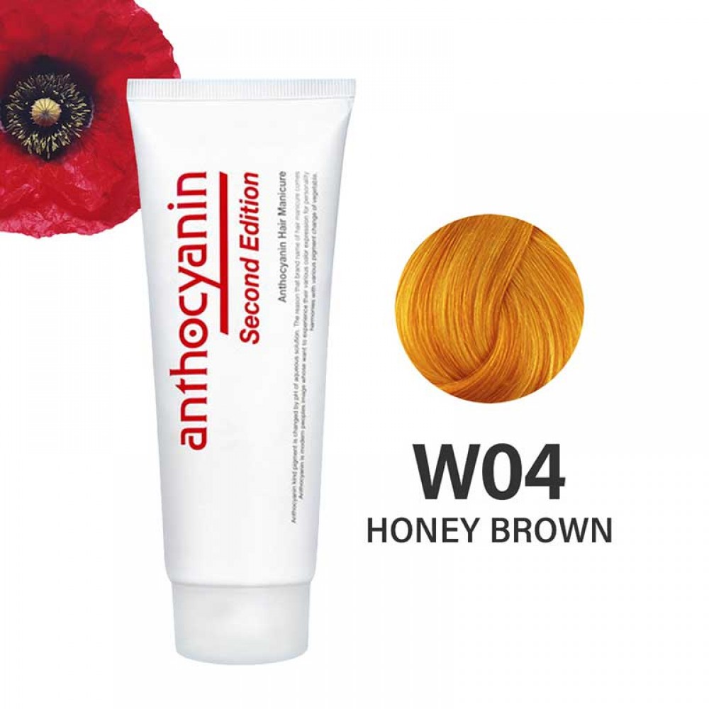 Anthocyanin W04 Honey Brown – золотисто-рыжая краска для волос